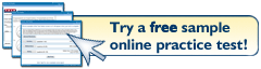 Try a free sample 
online practice test!